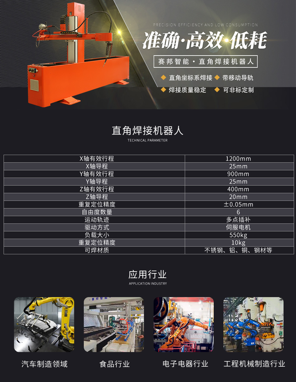 直角焊接機器人介紹 直角焊接機器人技術參數
